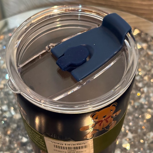 BUNDLE: VERA BRADLEY: Blue Bear Tumbler with Pink Bear Keychain and Card Holder - Picture 6 of 11